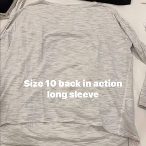 Back in action long sleeve